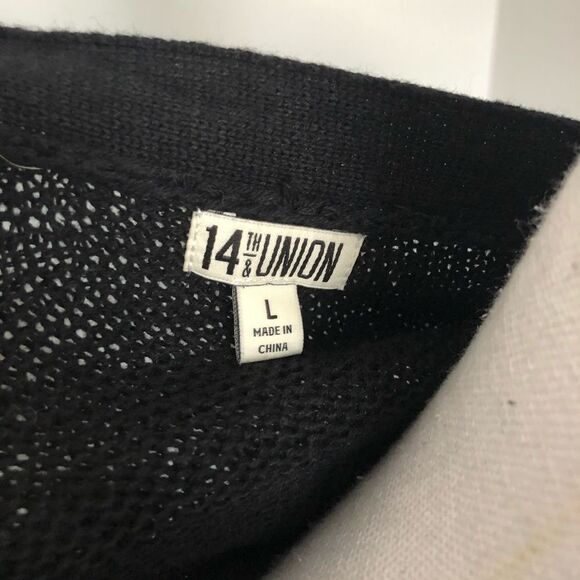 14th & Union Black Cardigan w/ Split Back - Picture 7 of 7